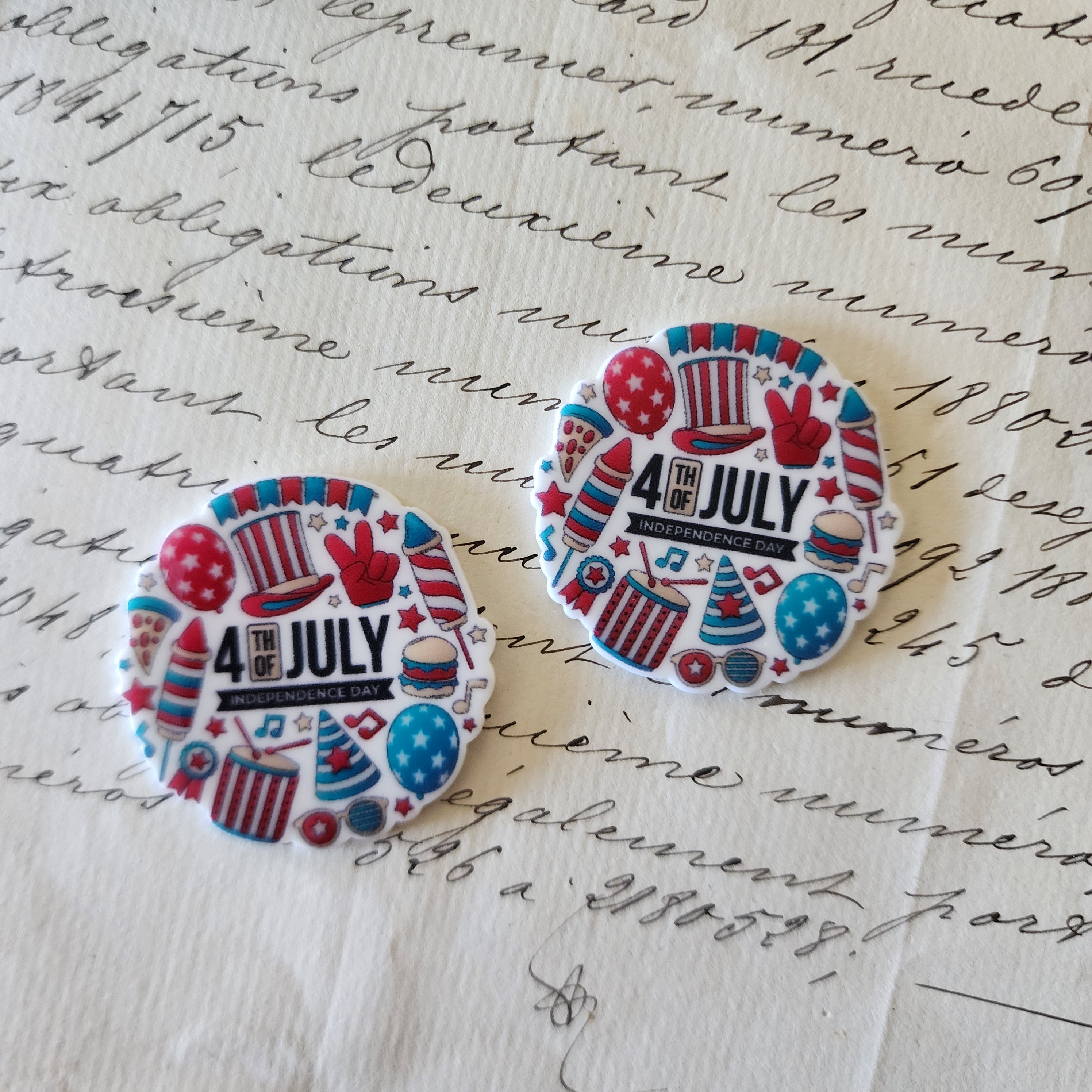 2pc 4th of July Planar Resin