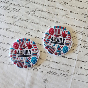 2pc 4th of July Planar Resin