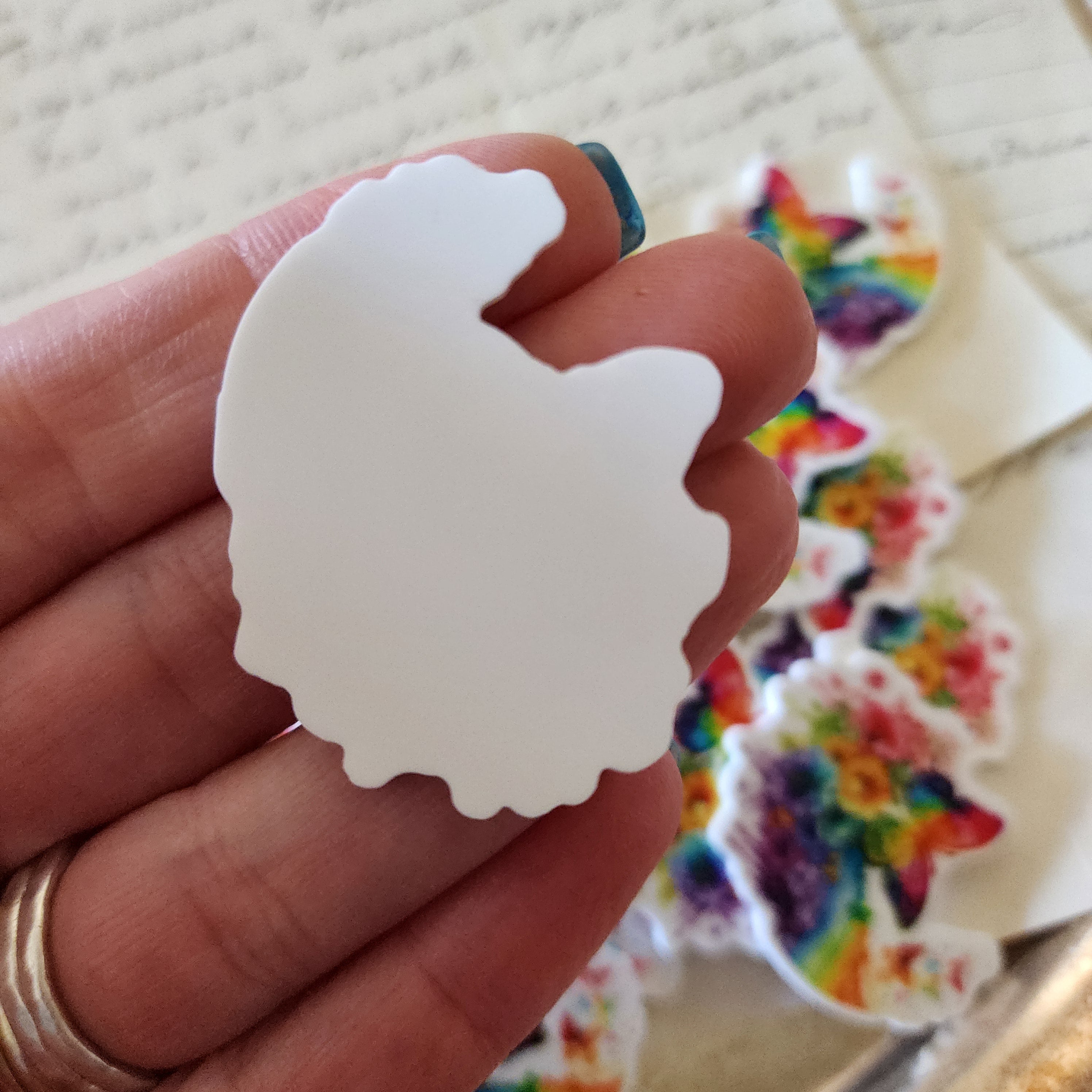 2pc Rainbow Butterfly Planar Resin
