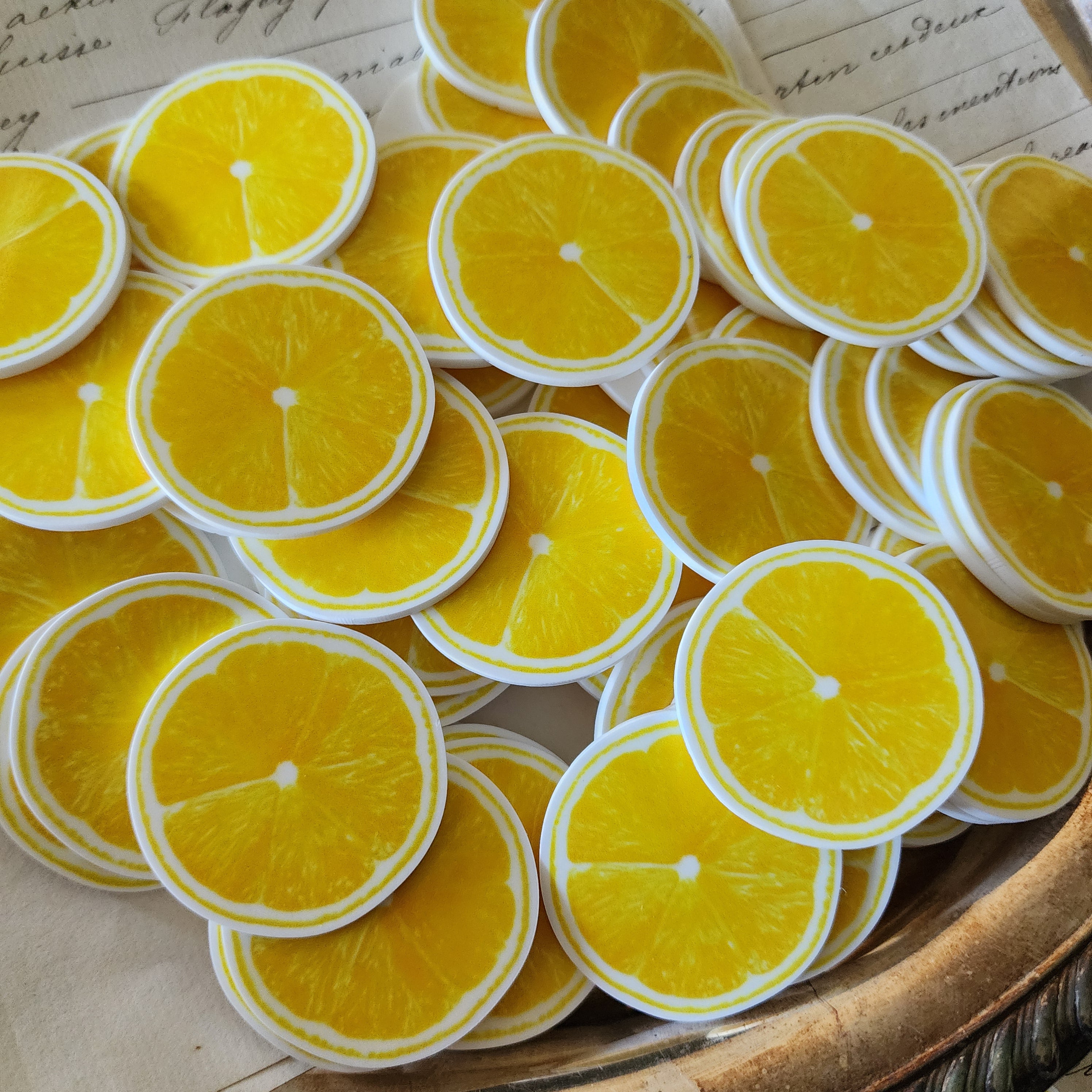 2pc Lemon Slice Planar Resin
