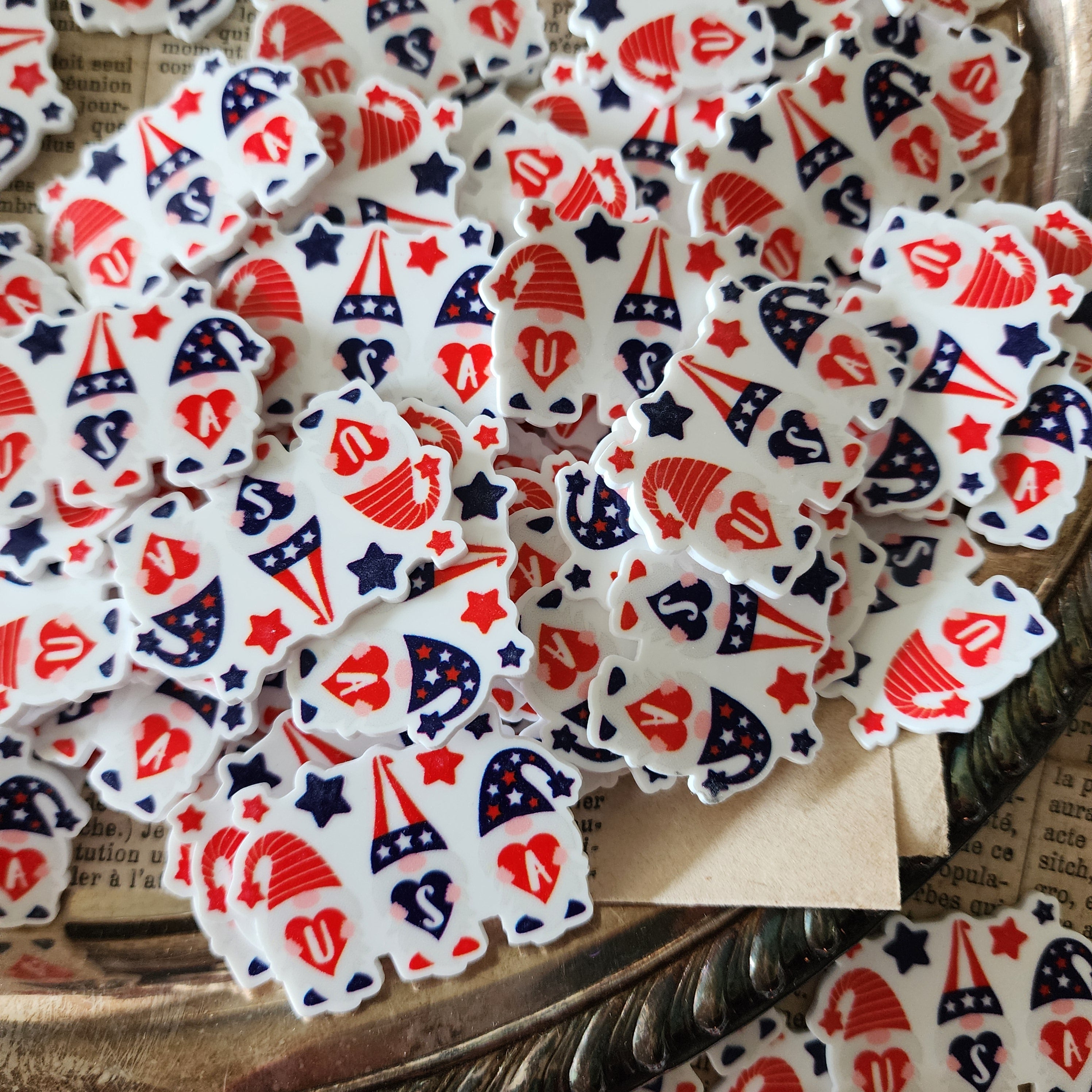 2pc Americana Gnome Planar Resin