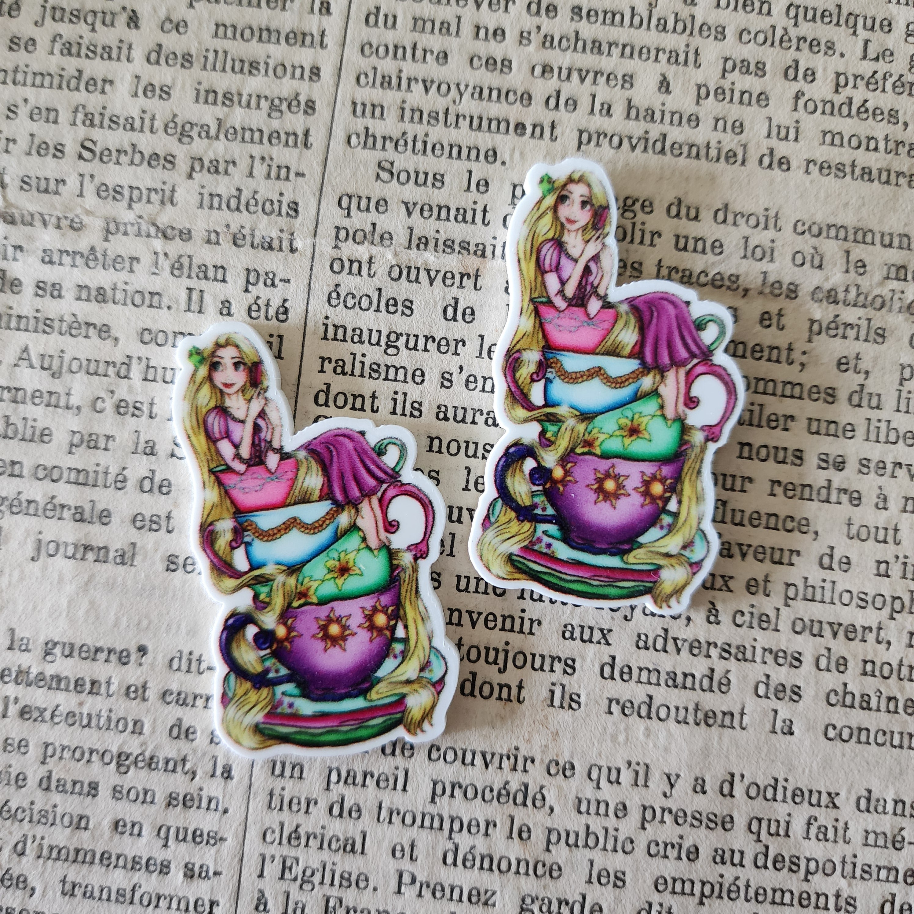 2pc Rapunzel Teacup Planar Resin