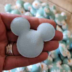 2pc Blue Daisy Mouse Head Applique