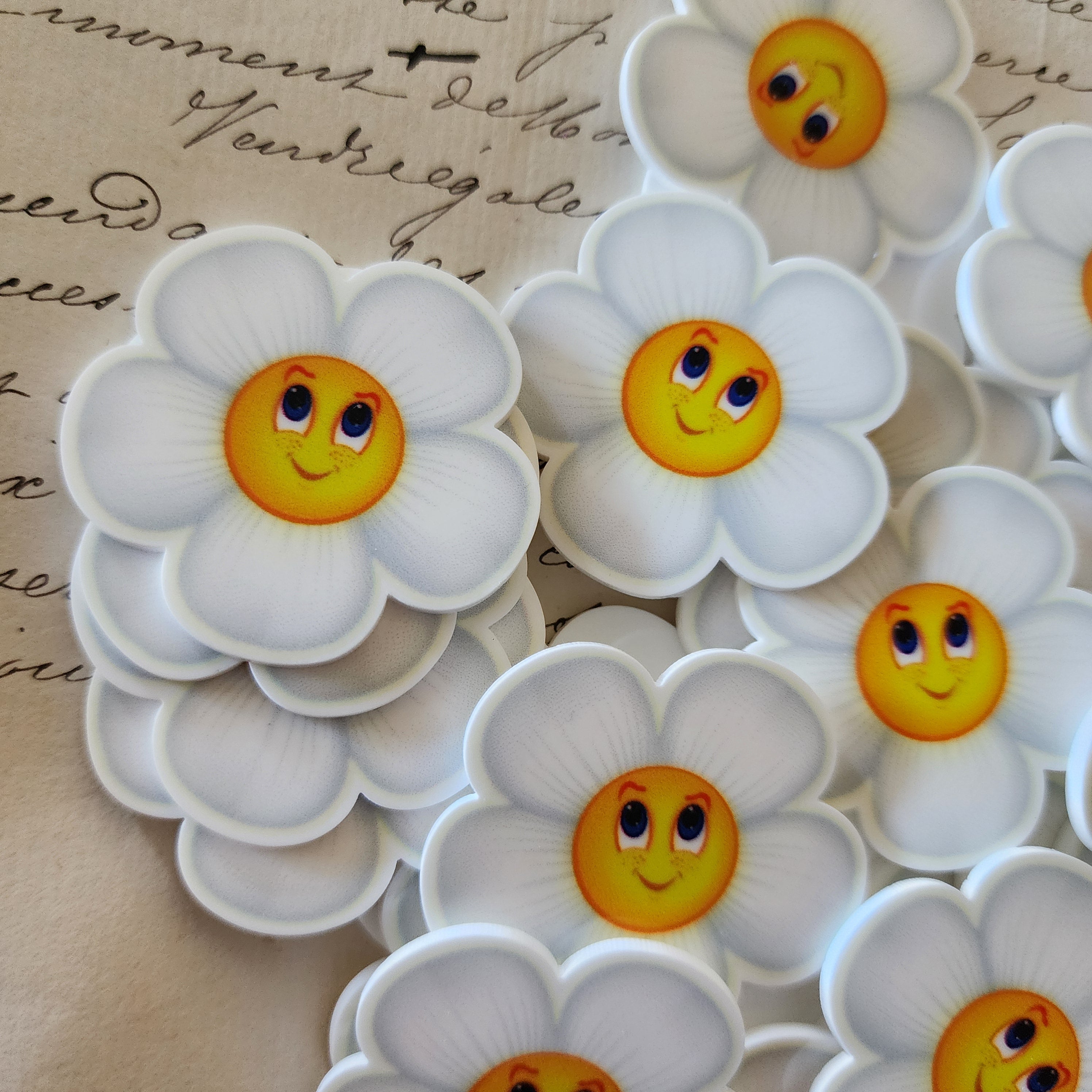 2pc Daisy Planar Resin