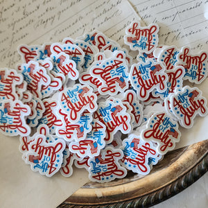 2pc 4th of July Red Planar Resin