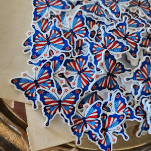 2pc Americana Butterfly Planar Resin