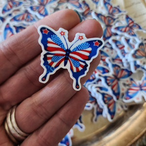 2pc Americana Butterfly Planar Resin