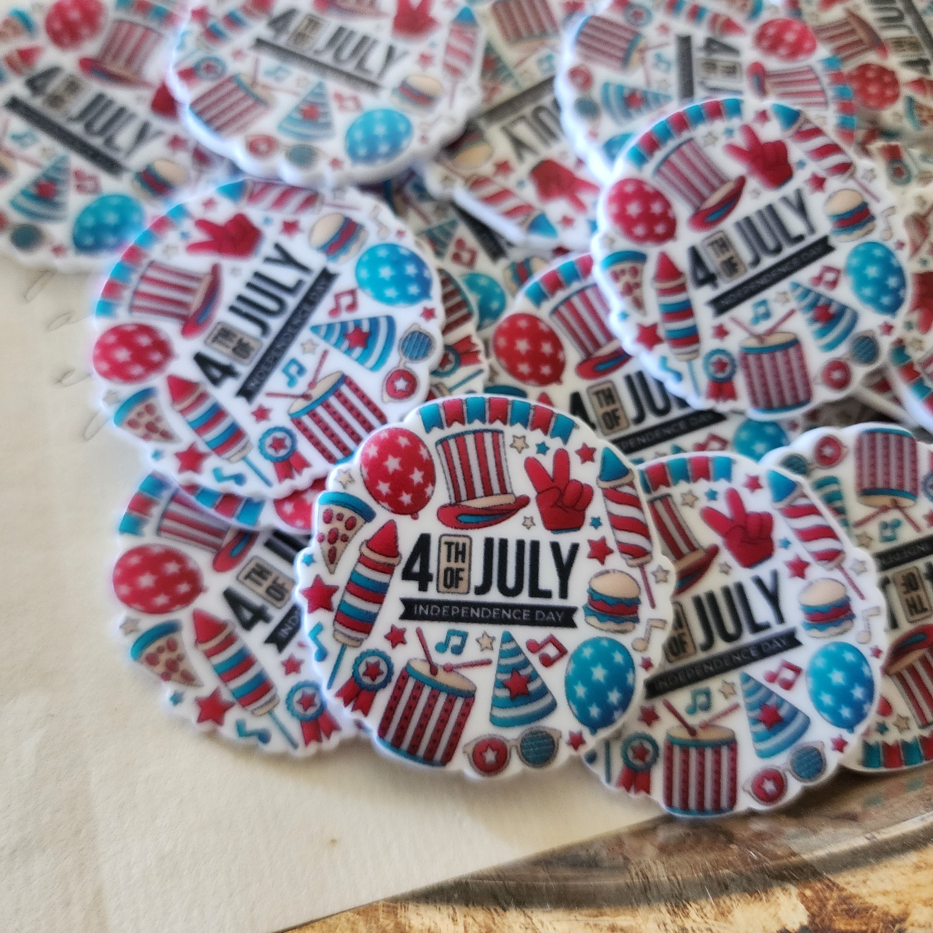 2pc 4th of July Planar Resin