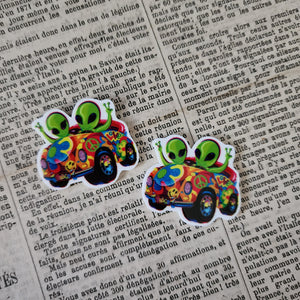 2pc 90's Retro Alien Planar Resin