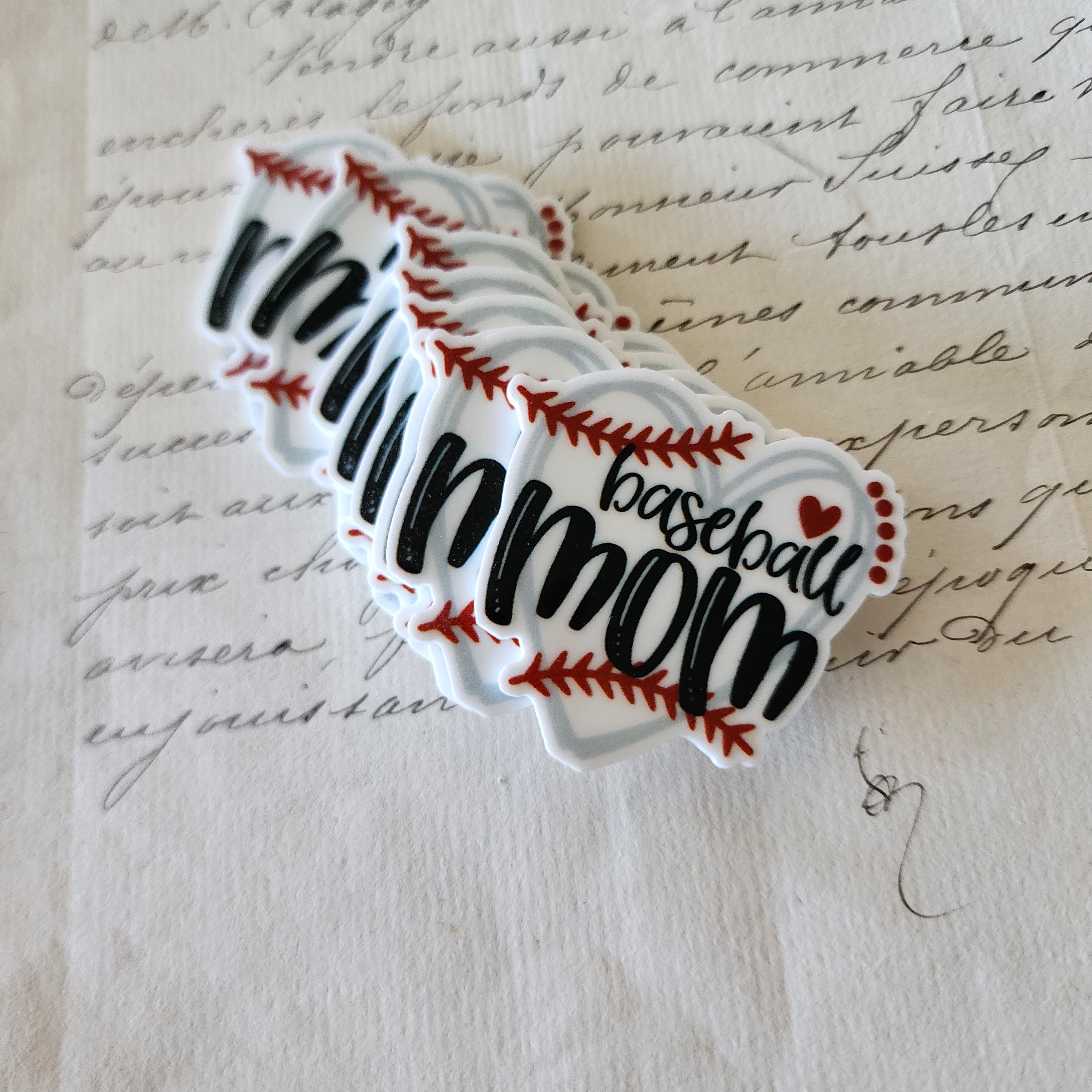 2pc Baseball Mom Planar Resin