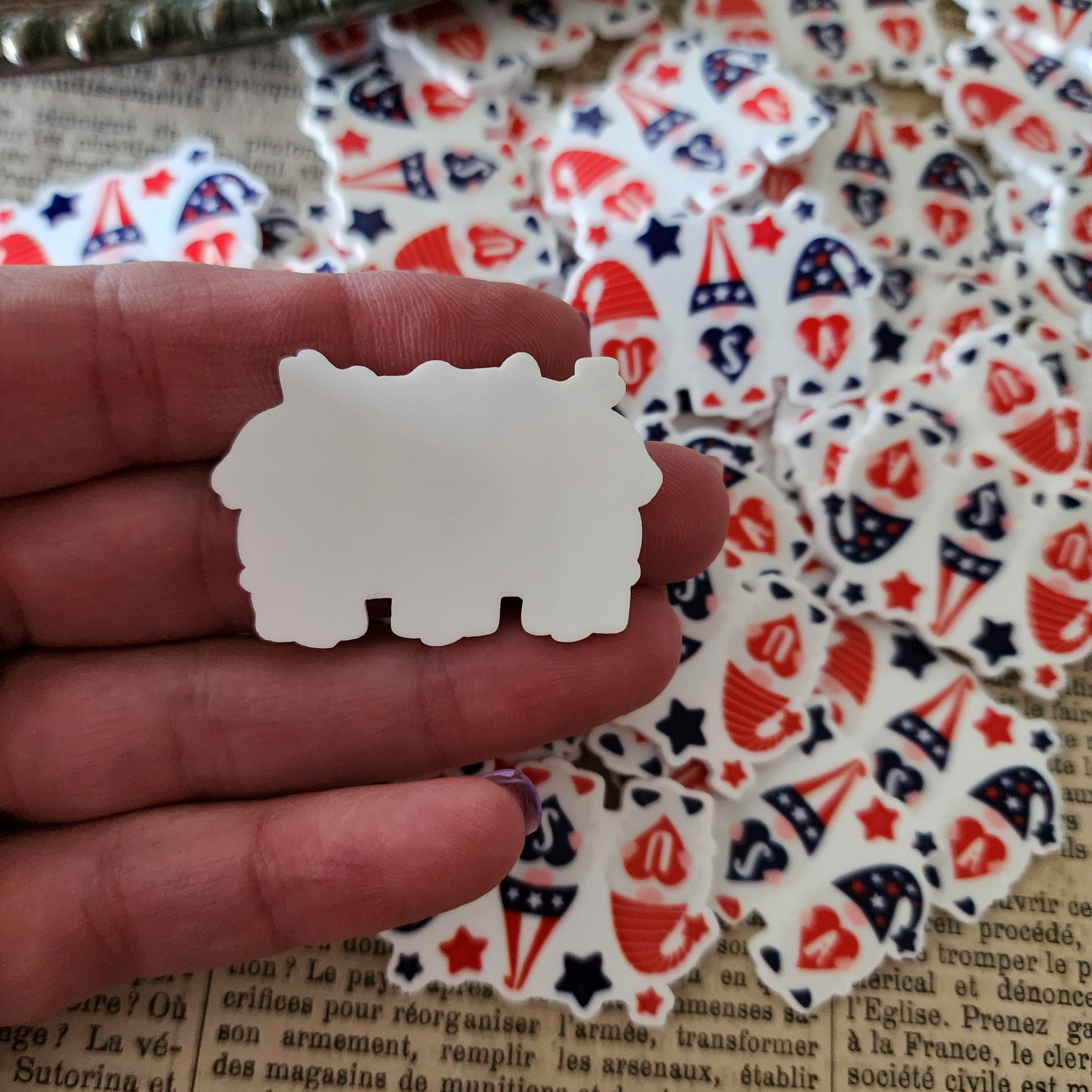 2pc Americana Gnome Planar Resin