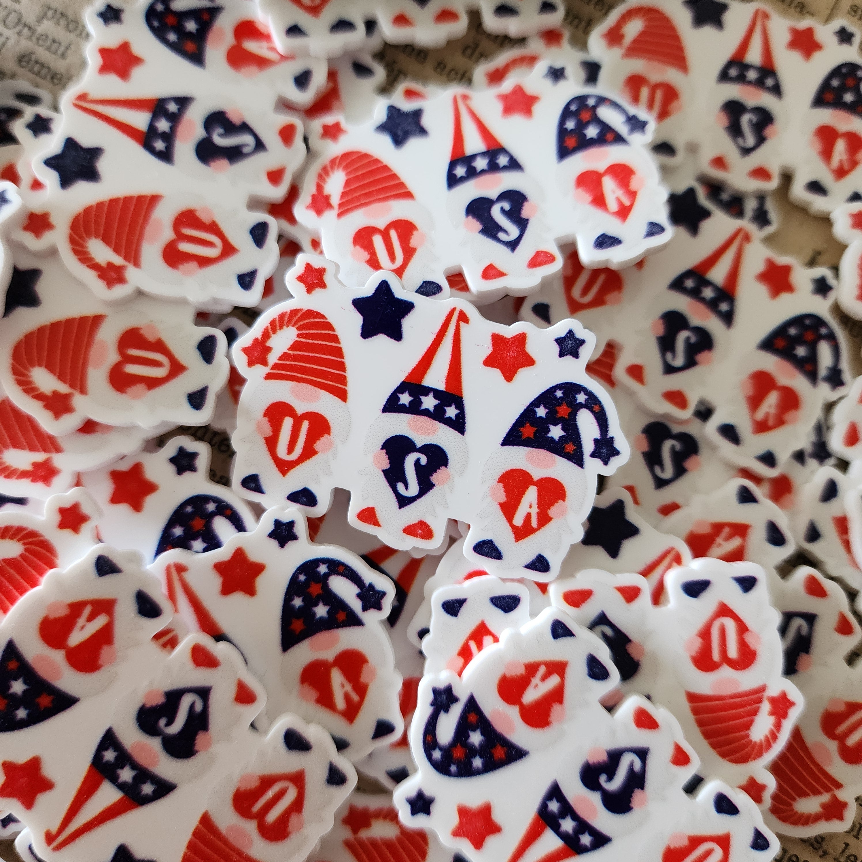 2pc Americana Gnome Planar Resin