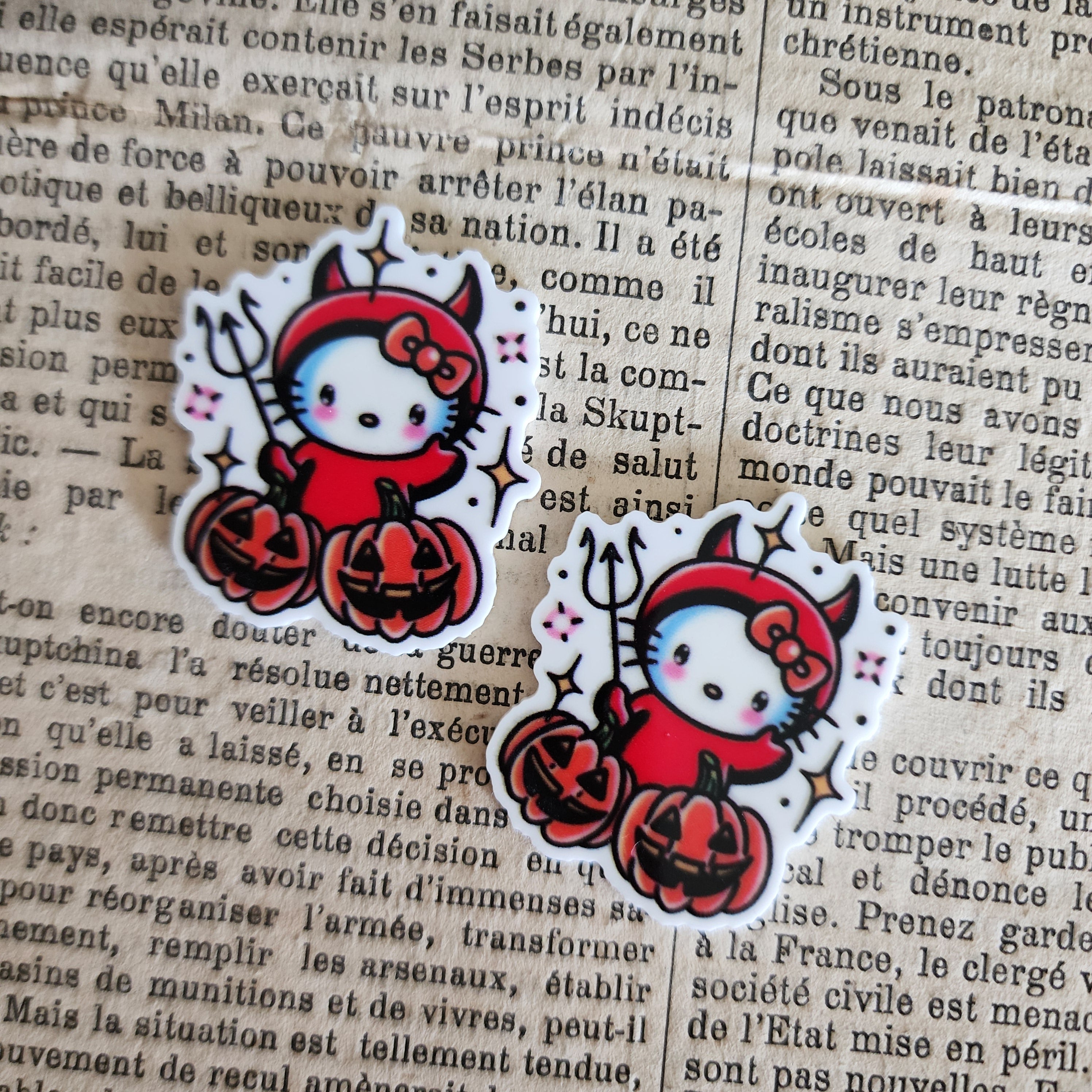 2pc Devil Kitty Planar Resin