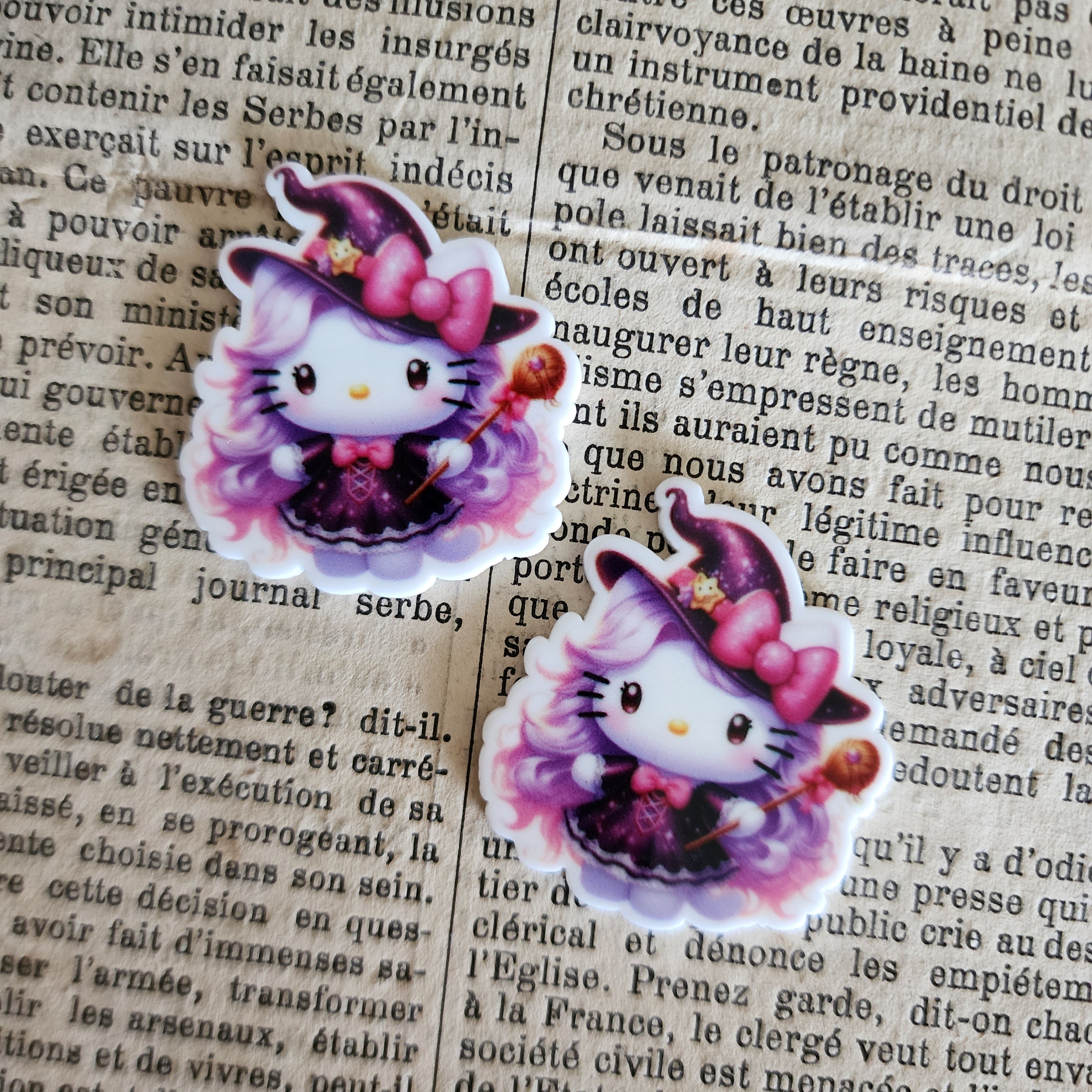 2pc Kawaii Witch Kitty Planar Resin