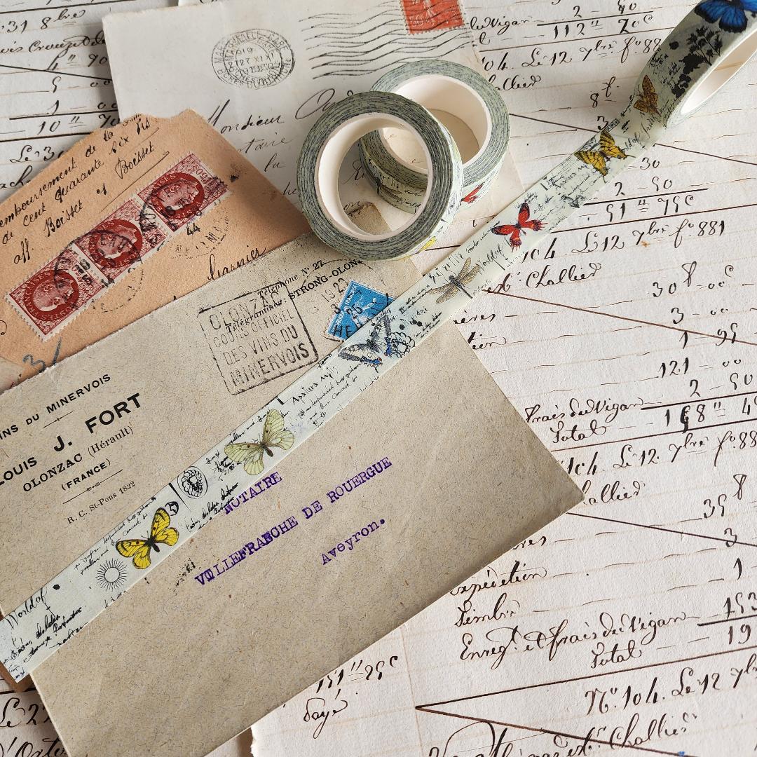 Script Butterfly Washi Tape