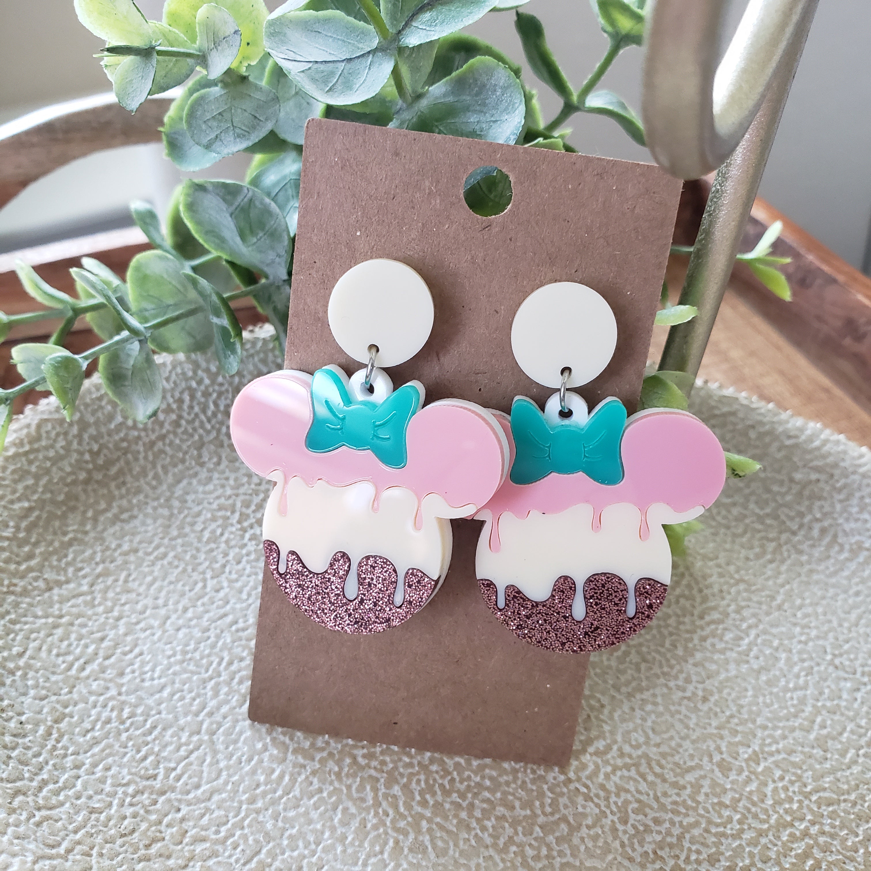 Mouse Ice-Cream Drop Earrings