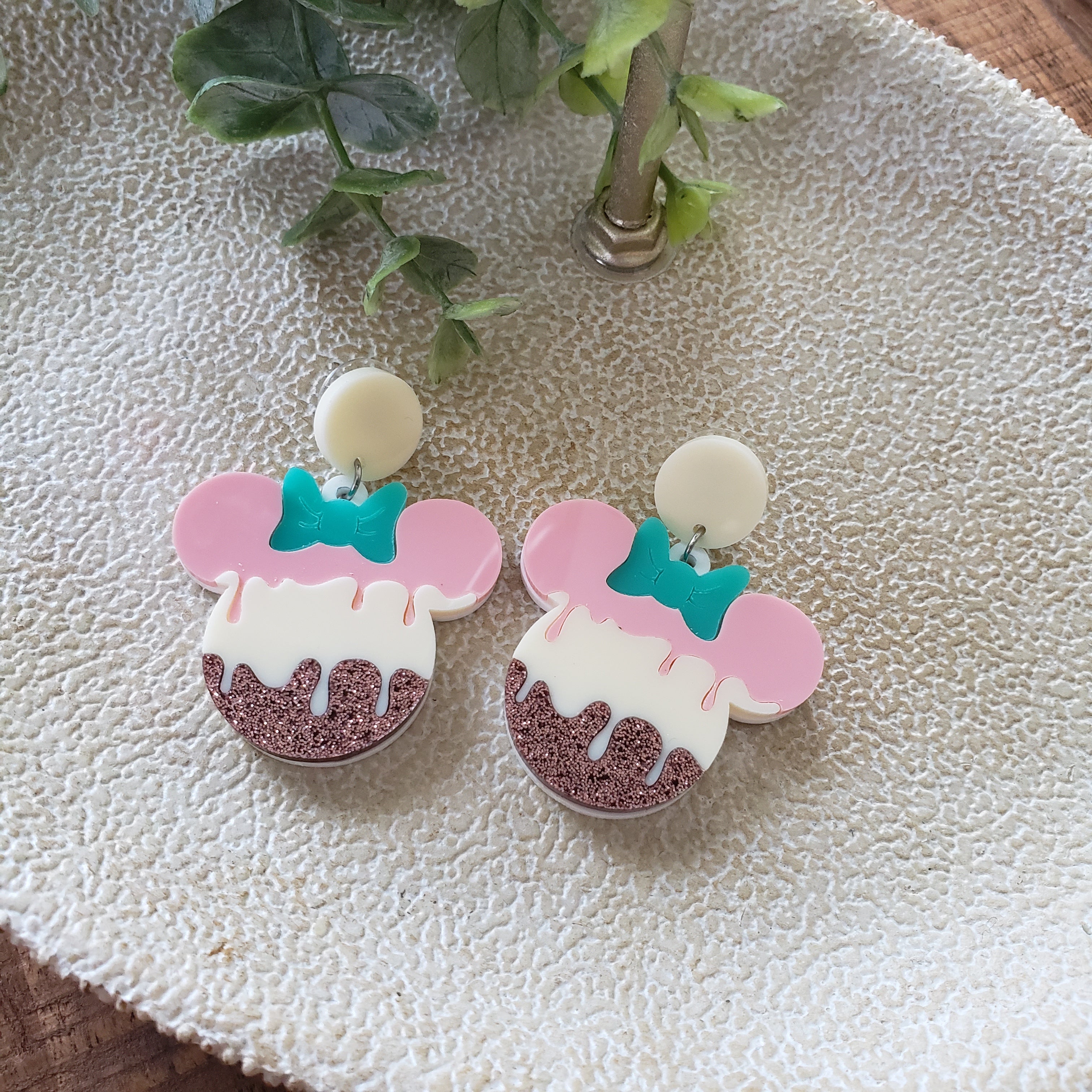 Mouse Ice-Cream Drop Earrings