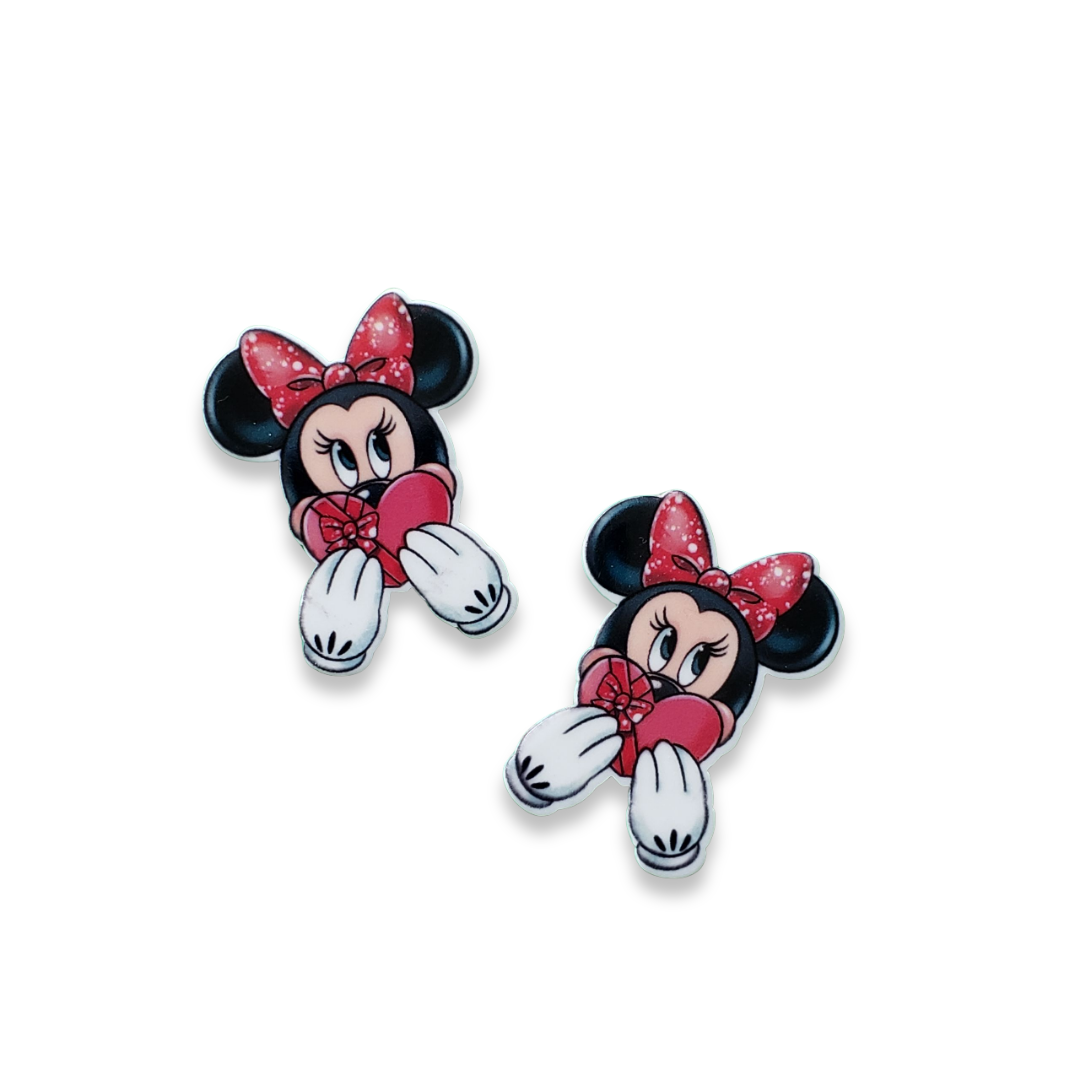 2pc Chocolate Mrs. Mouse Planar Resin