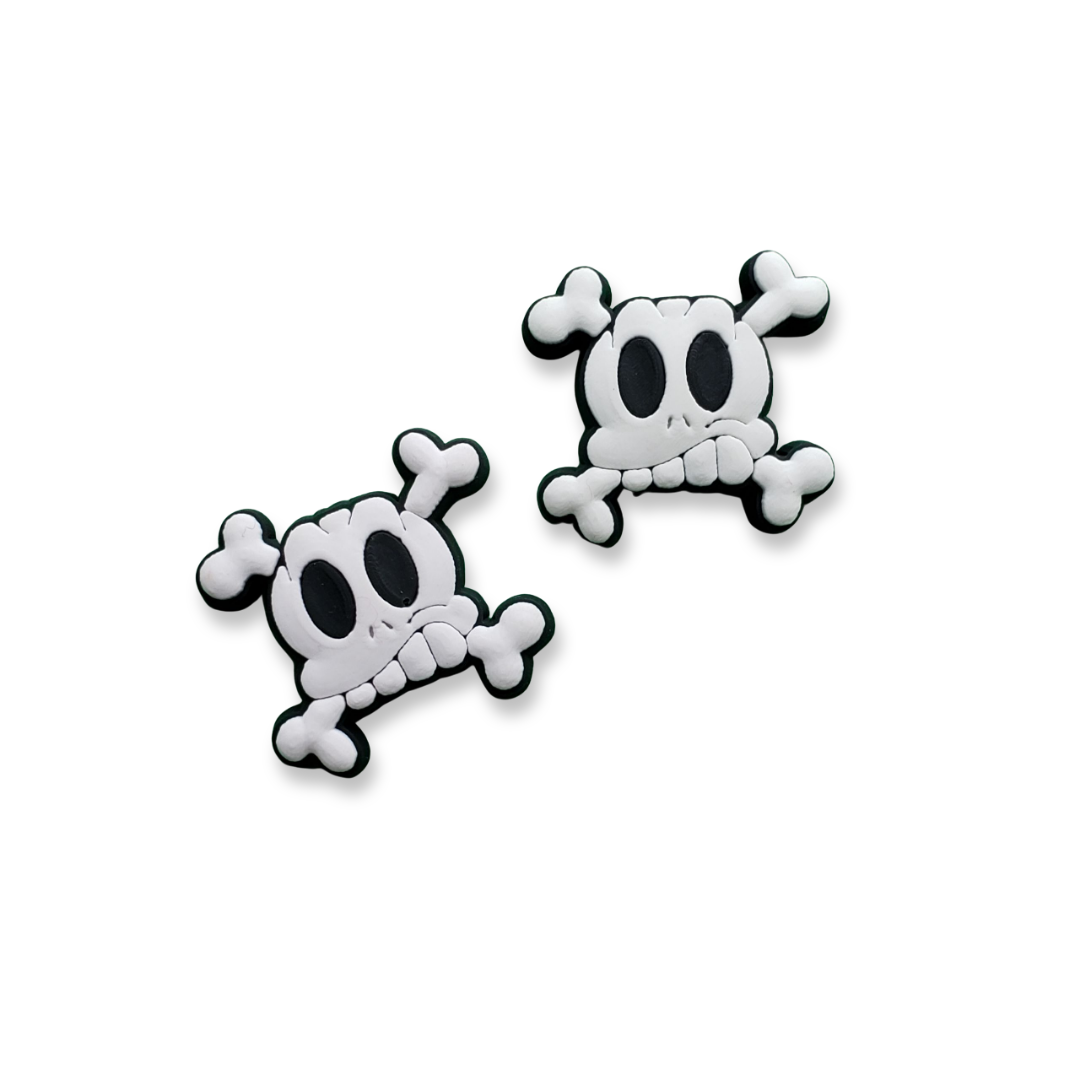 2pc Halloween Skull Soft PVC Resin