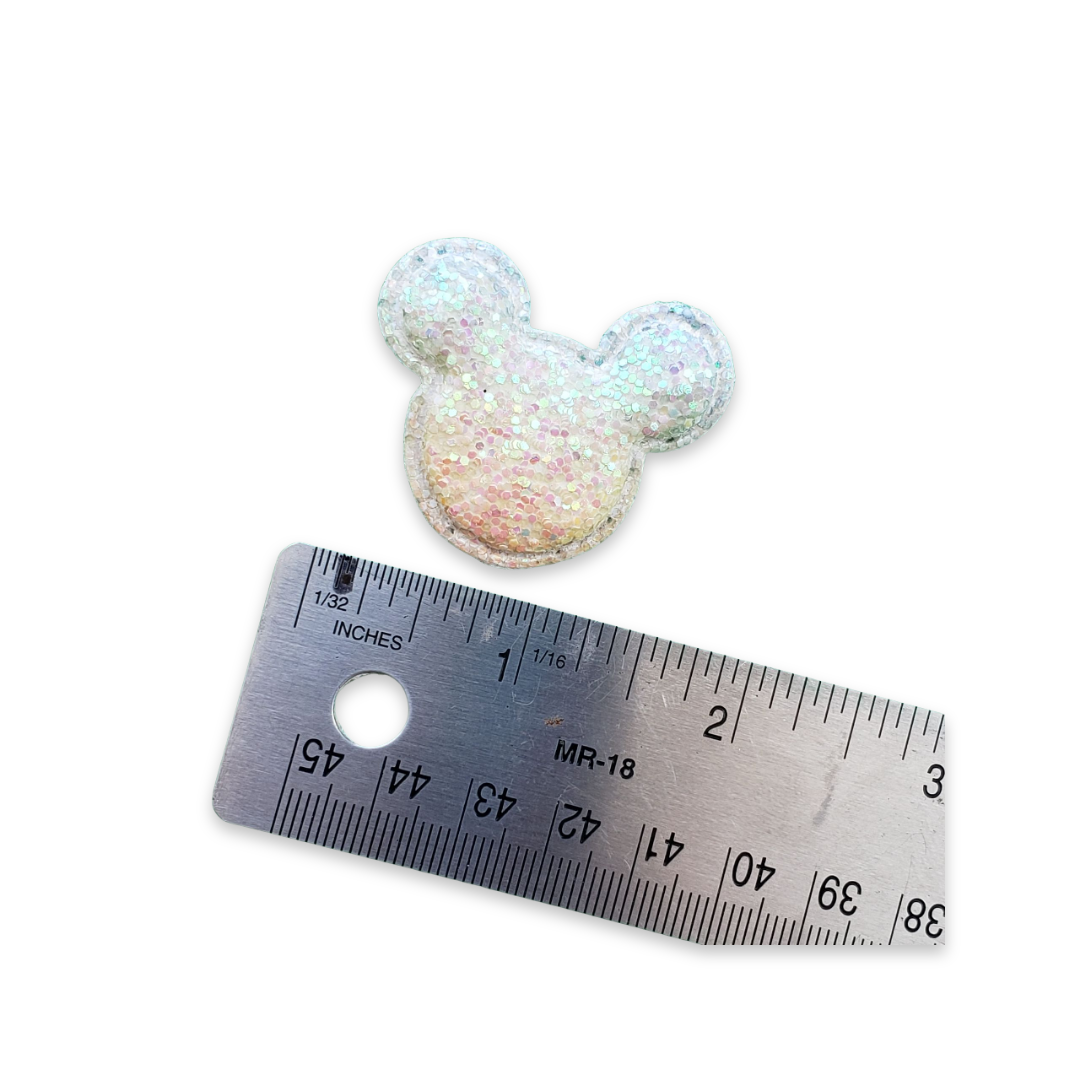 2pc Small Padded Rainbow Glitter Mickey Patch – kolorwondercrafts