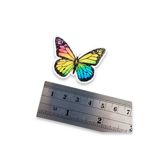 2pc Rainbow Butterfly Planar Resin