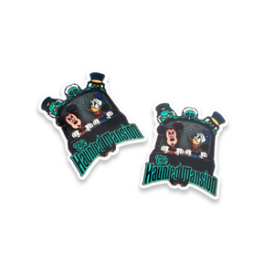 2pc Mouse and Duck Haunted Mansion Planar Resin