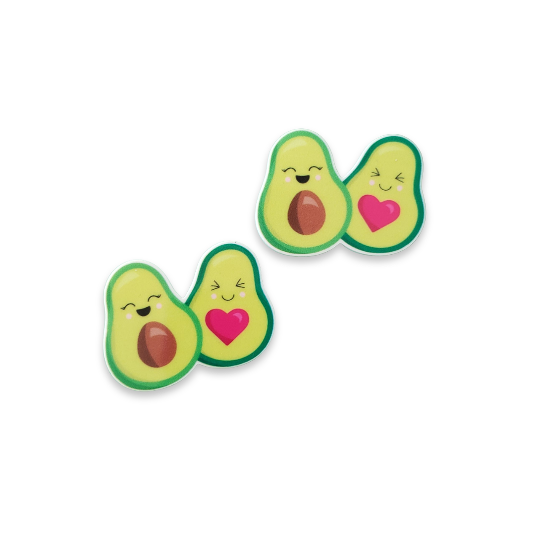 2pc Cute Avocado Planar Resin