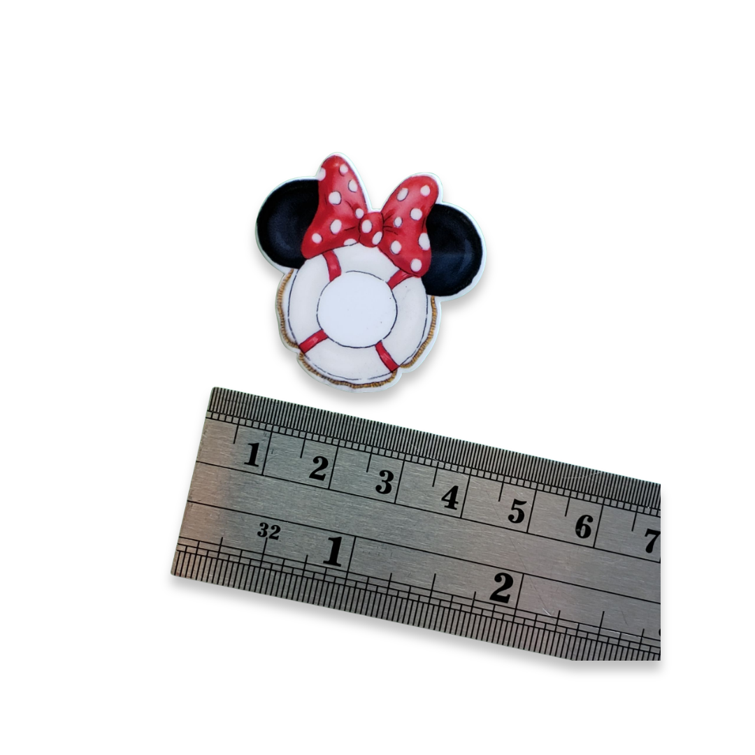 2pc Cruise Miss Mouse Planar Resin