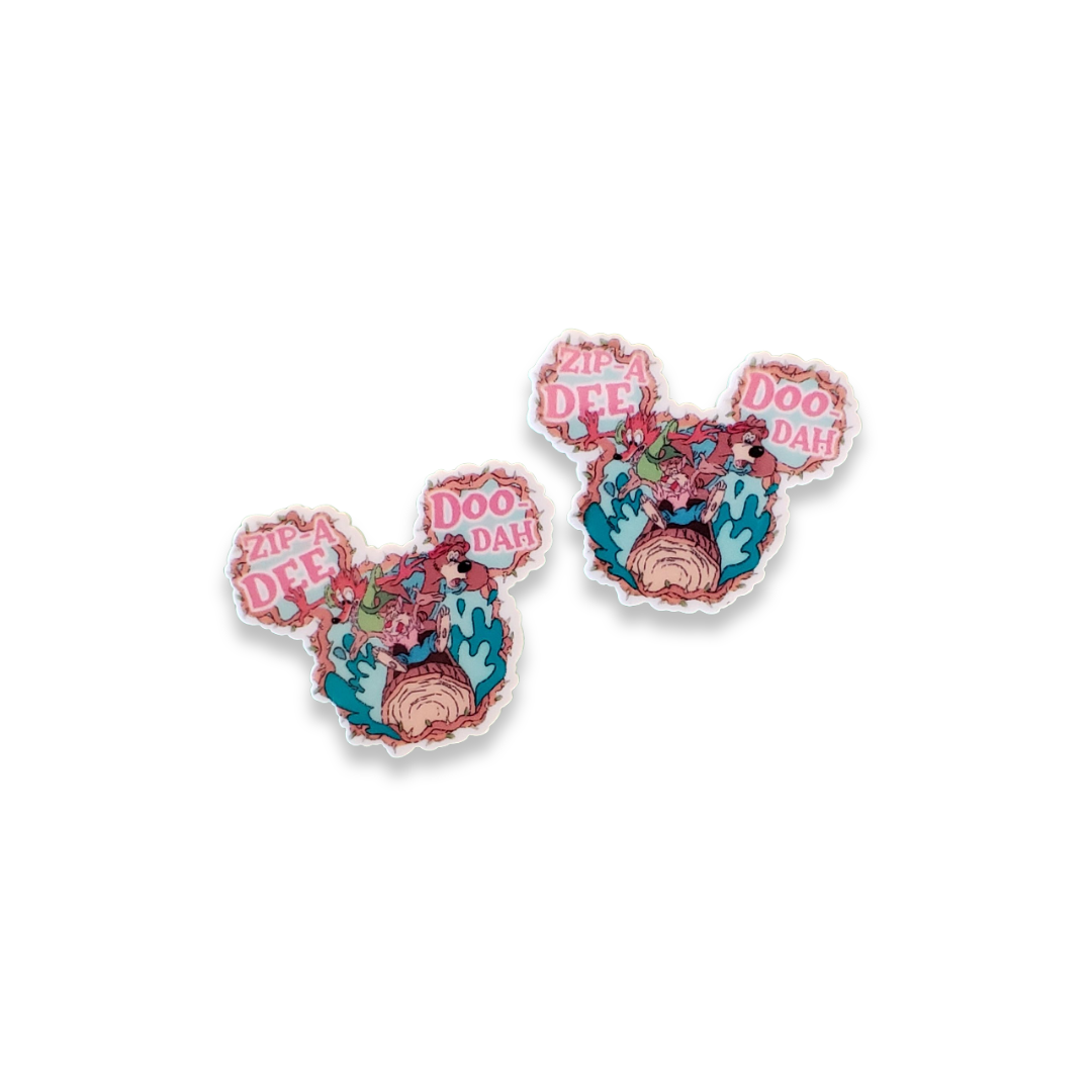 2pc Splash Mountain Mouse Planar Resin