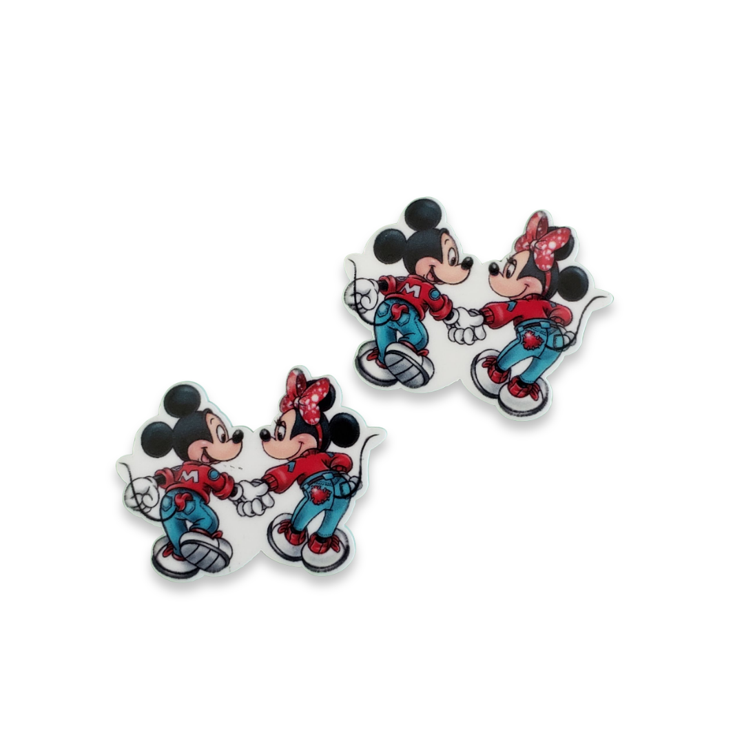 2pc Valentines Day Mouse Planar Resin