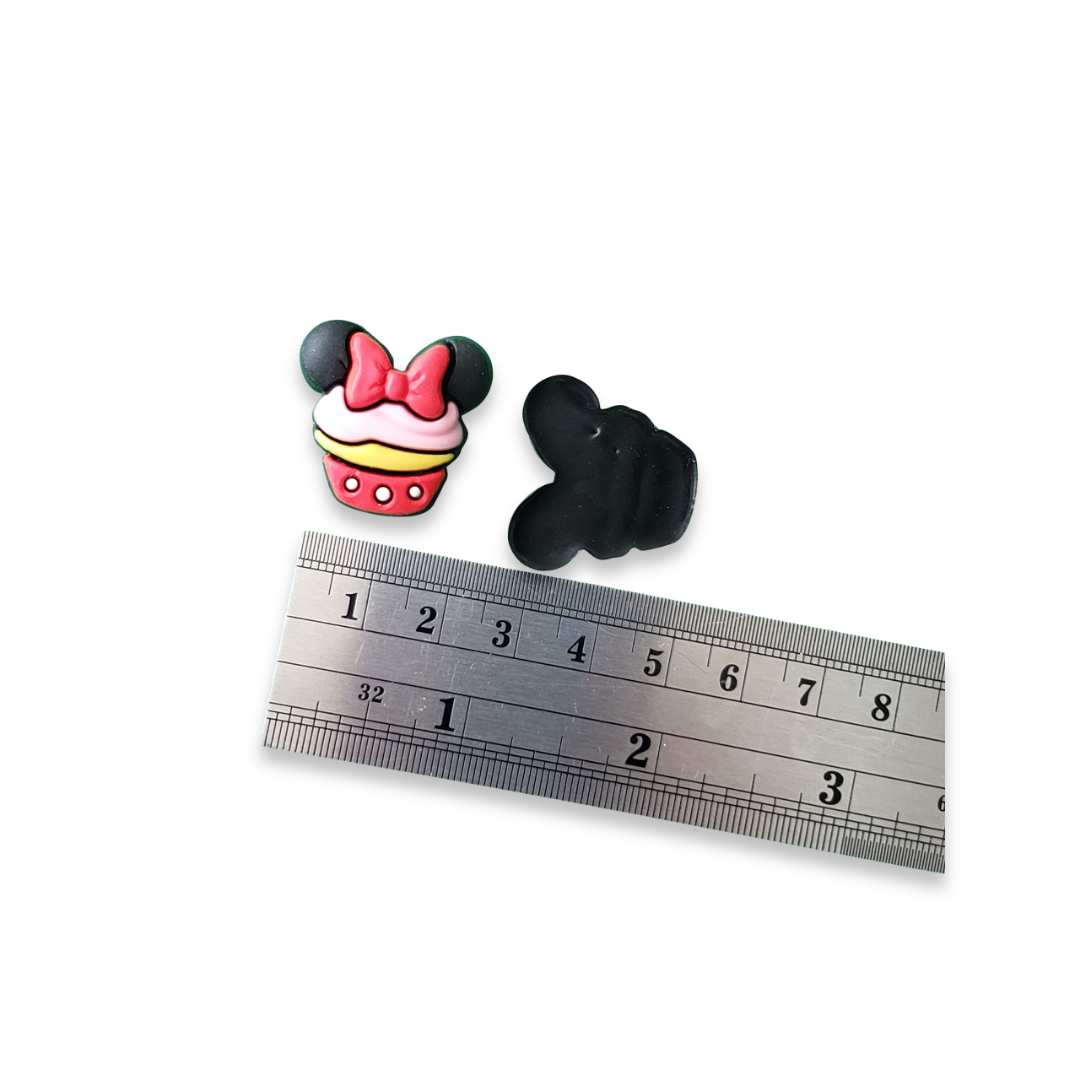 2pc Mrs Mouse Cupcake Soft PVC Resin