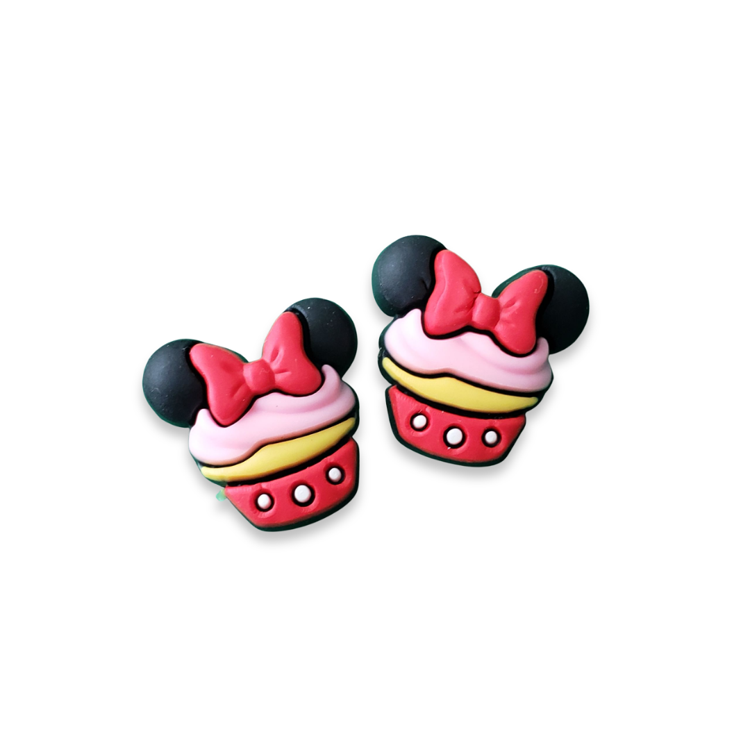 2pc Mrs Mouse Cupcake Soft PVC Resin