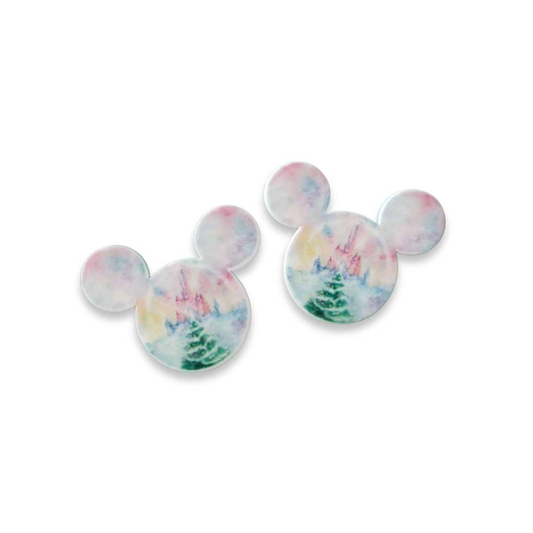 2pc Christmas Mickey Planar Resin