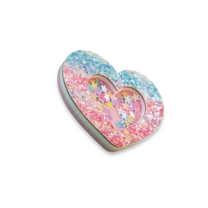 Rainbow Heart Acrylic Sequins Shaker