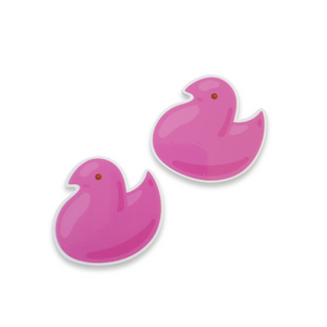 2pc Pink Easter Peeps Planar Resin