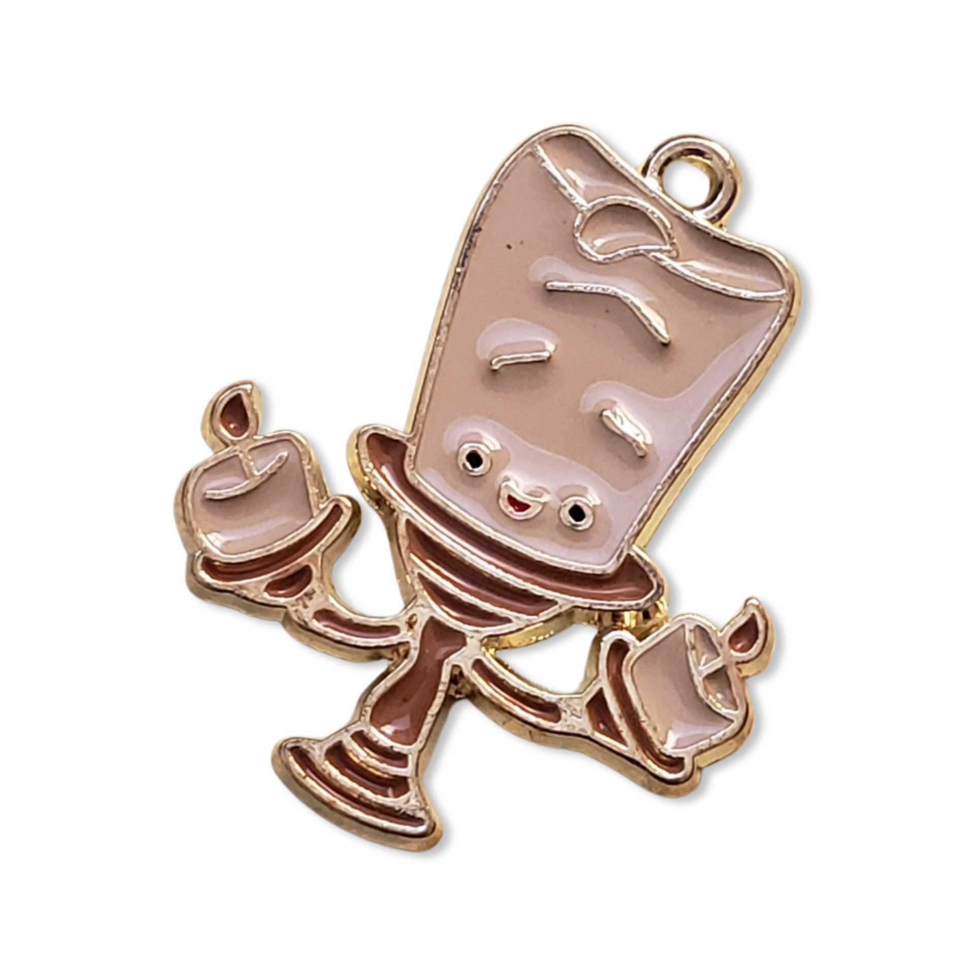 Enamel Candle Stick Metal Charm