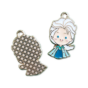 Enamel Frozen Princess Metal Charm