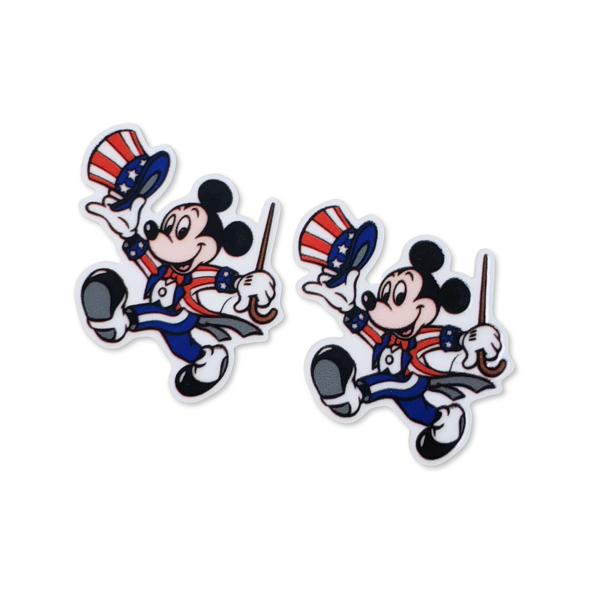 2pc 4th of July Mouse Planar Resin