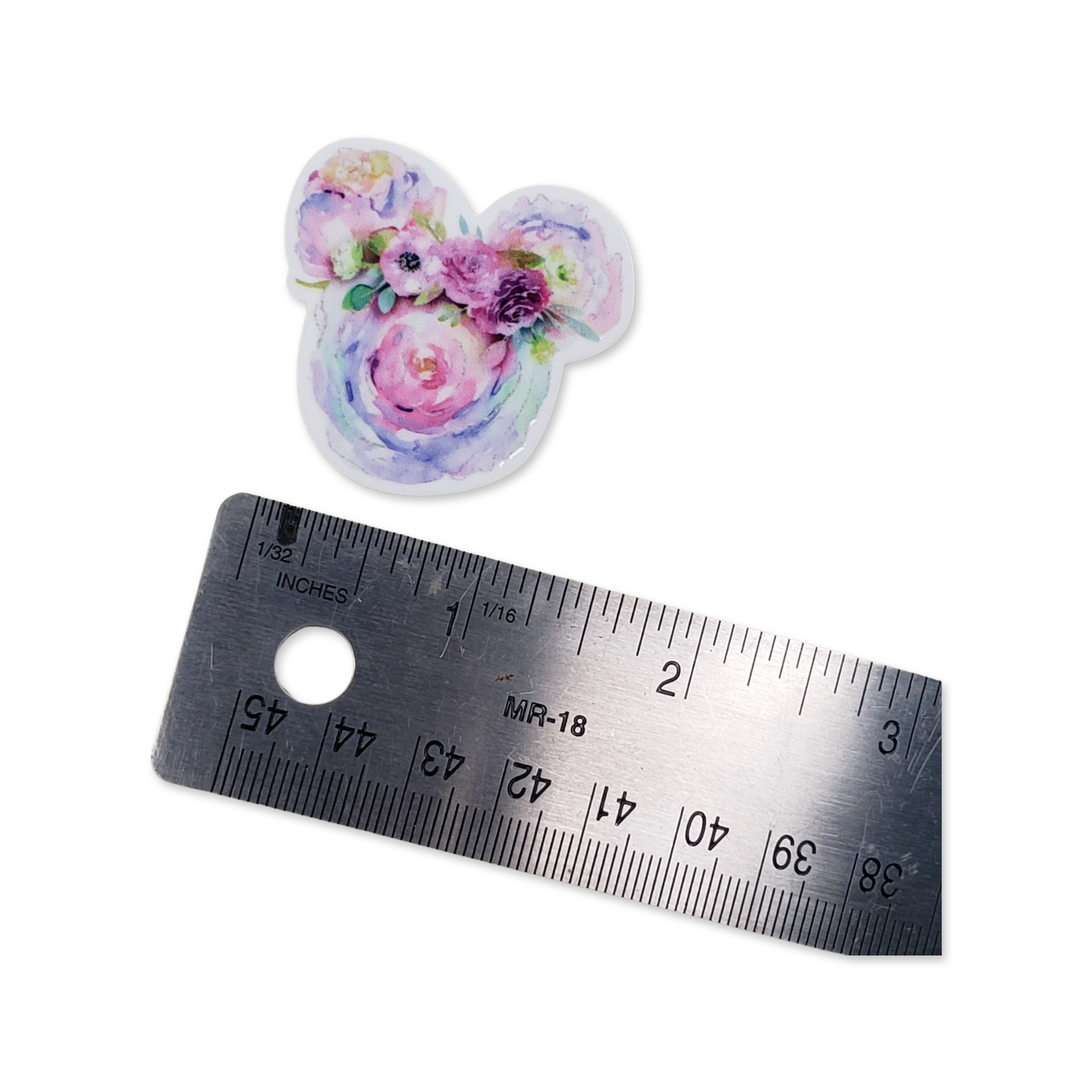 2pc Purple Floral Mouse Planar Resin