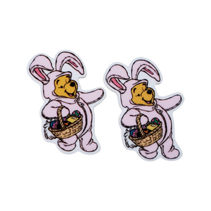 2pc Easter Honey Bear Planar Resin