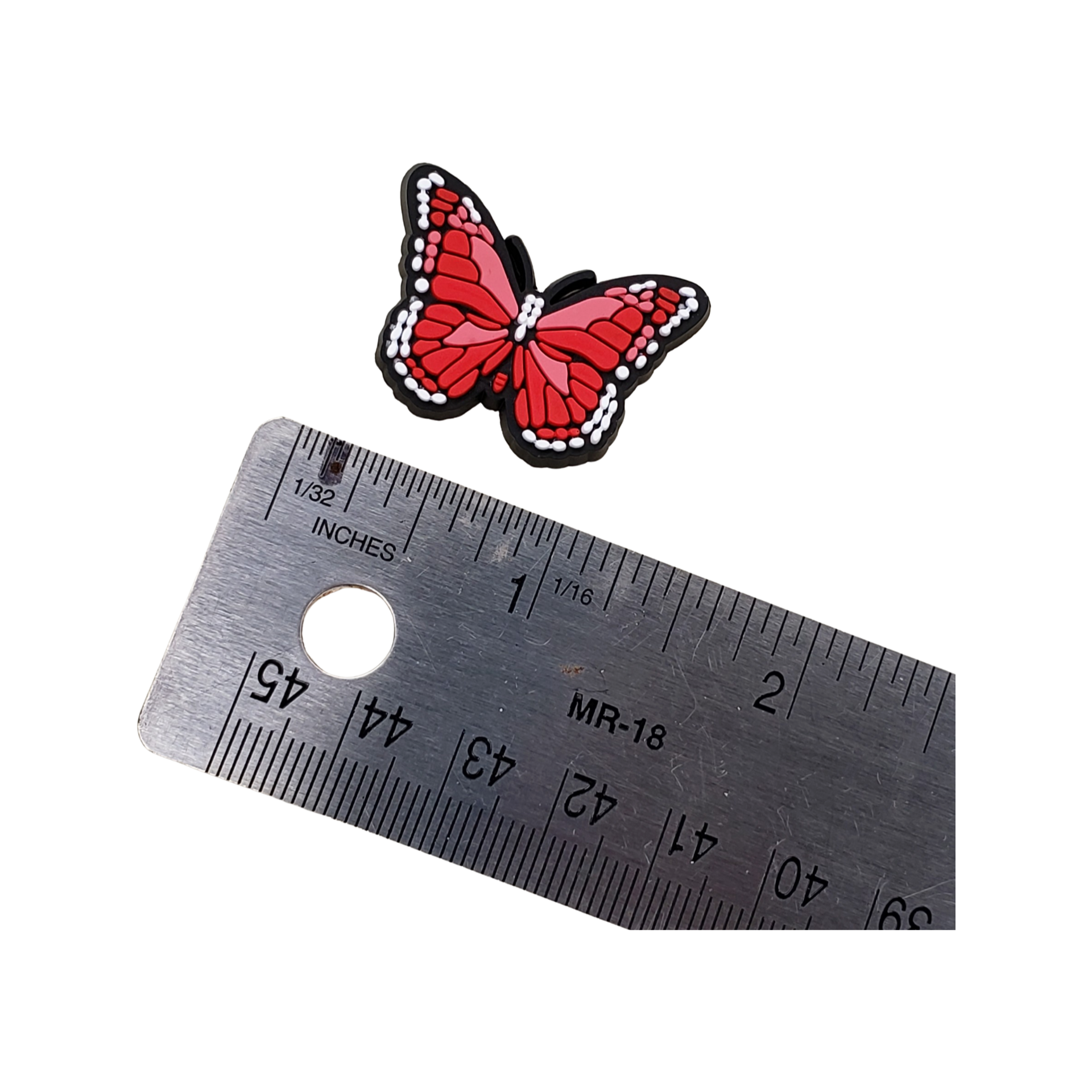 2pc Red Butterfly Soft PVC Resin