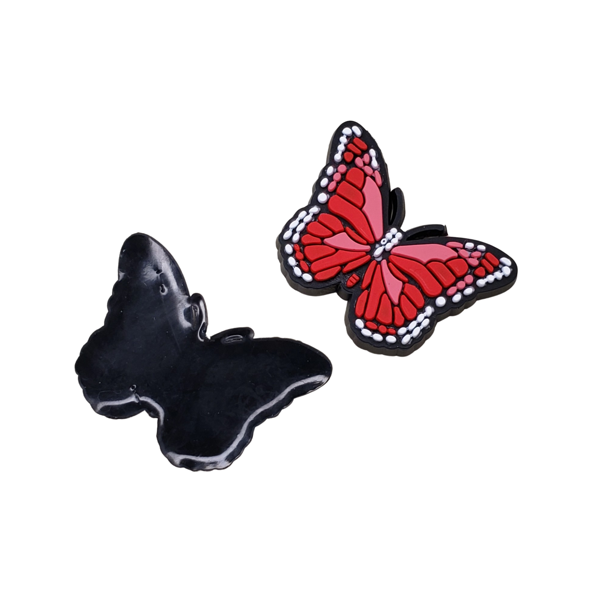 2pc Red Butterfly Soft PVC Resin