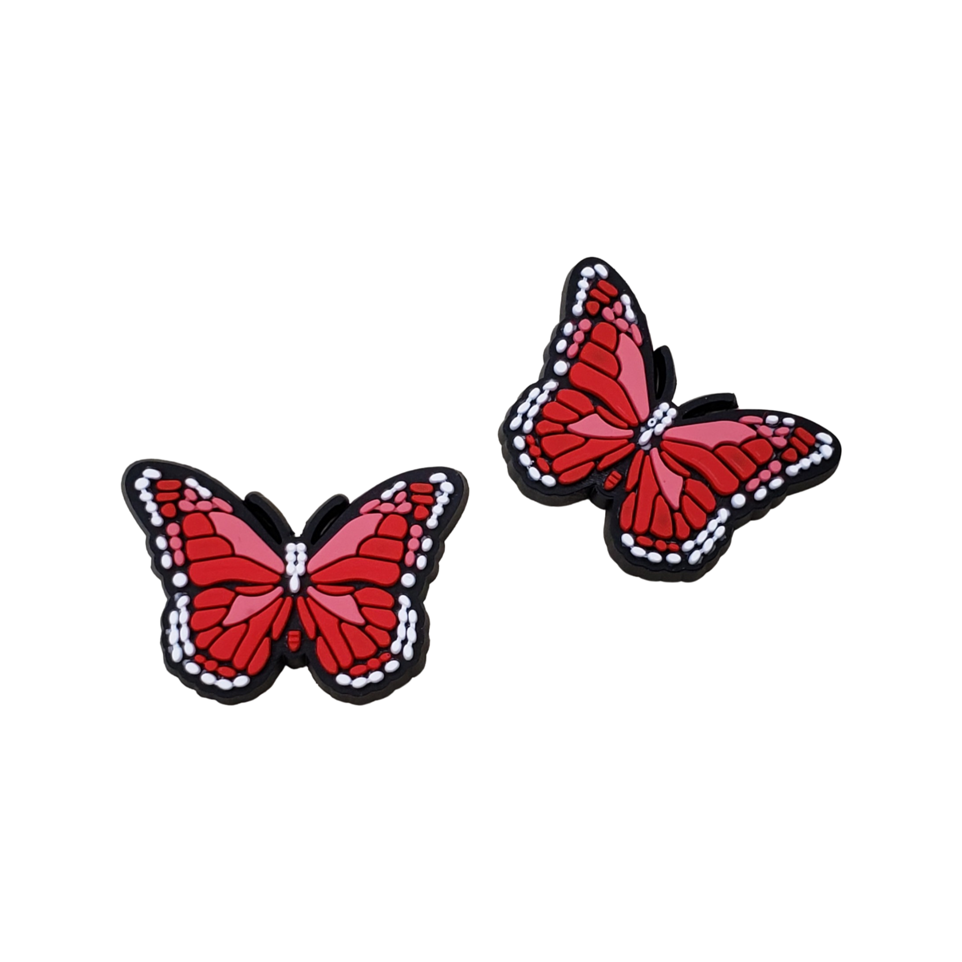 2pc Red Butterfly Soft PVC Resin