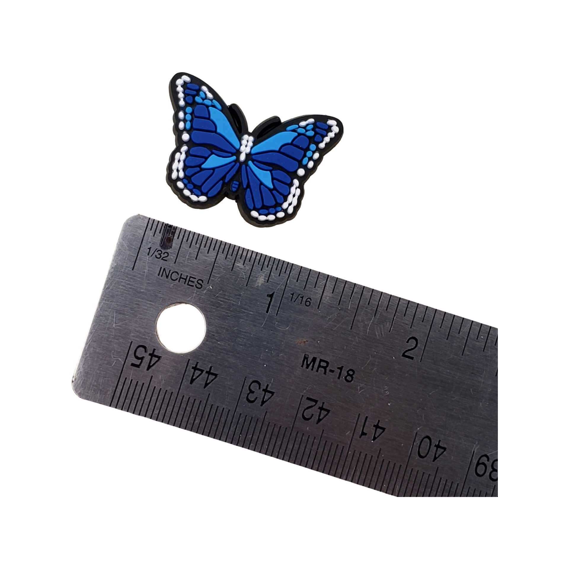 2pc Blue Butterfly Soft PVC Resin