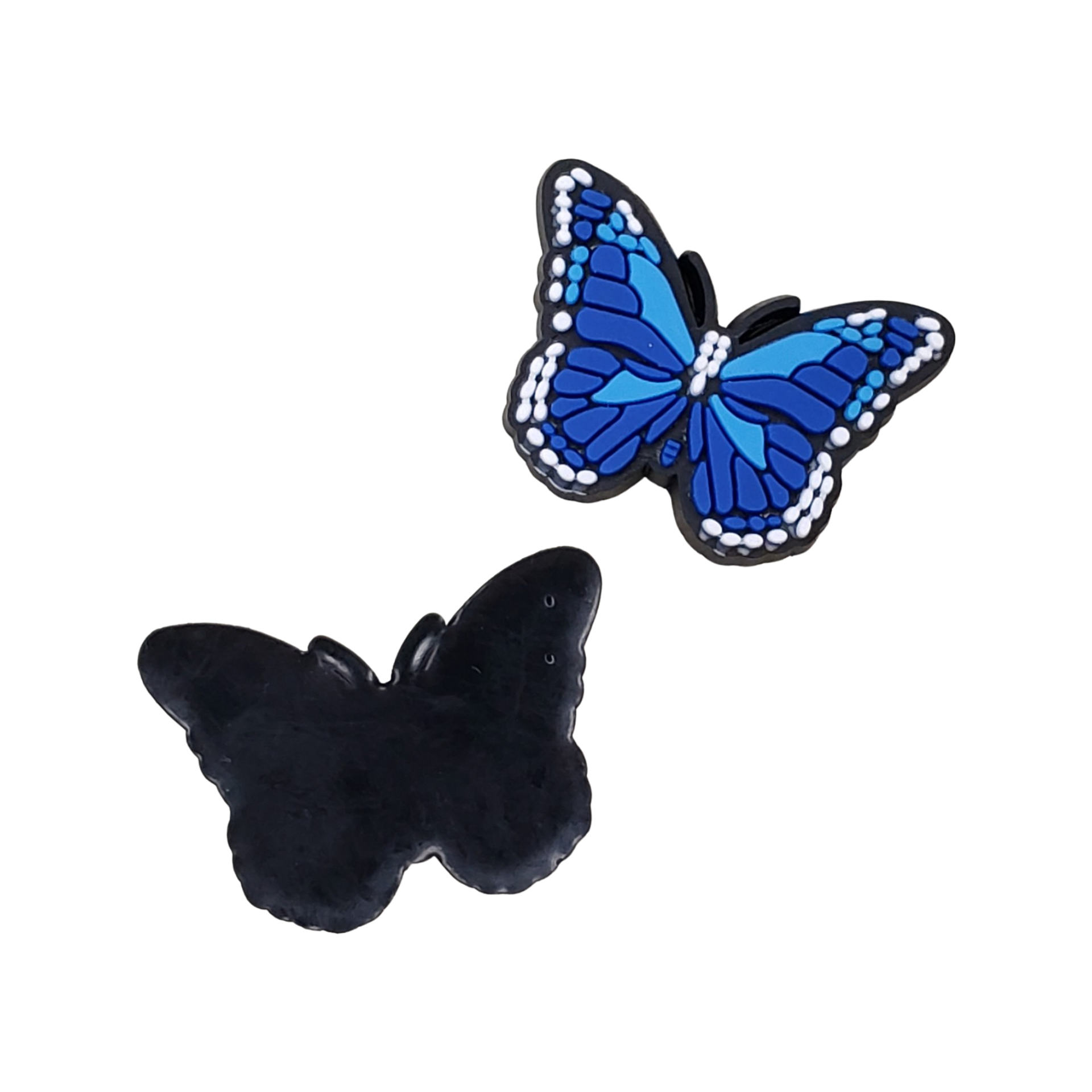 2pc Blue Butterfly Soft PVC Resin