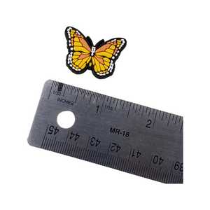 2pc Yellow Butterfly Soft PVC Resin