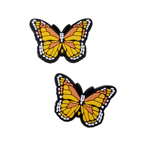 2pc Yellow Butterfly Soft PVC Resin