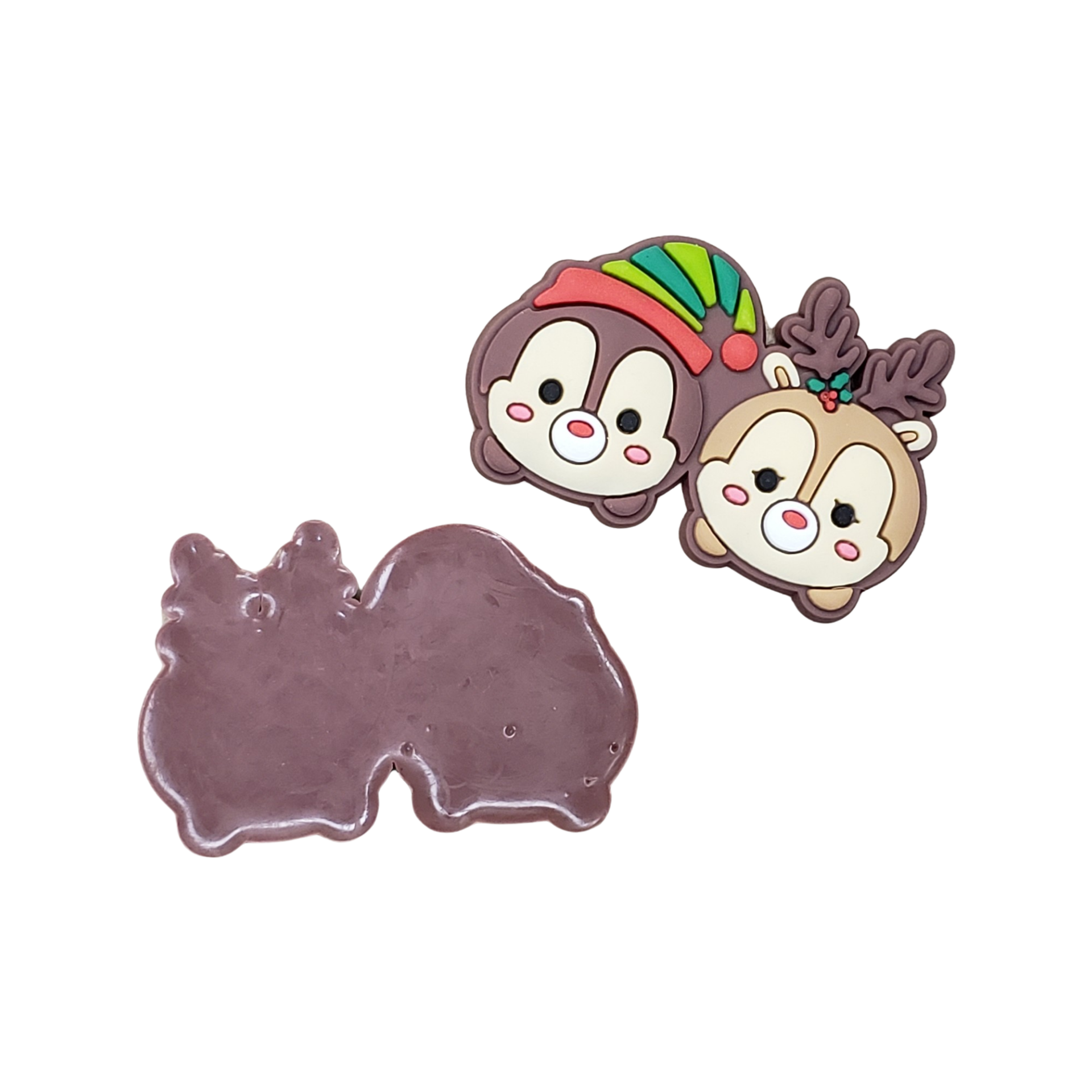 2pc Christmas Chipmunks Soft PVC Resin