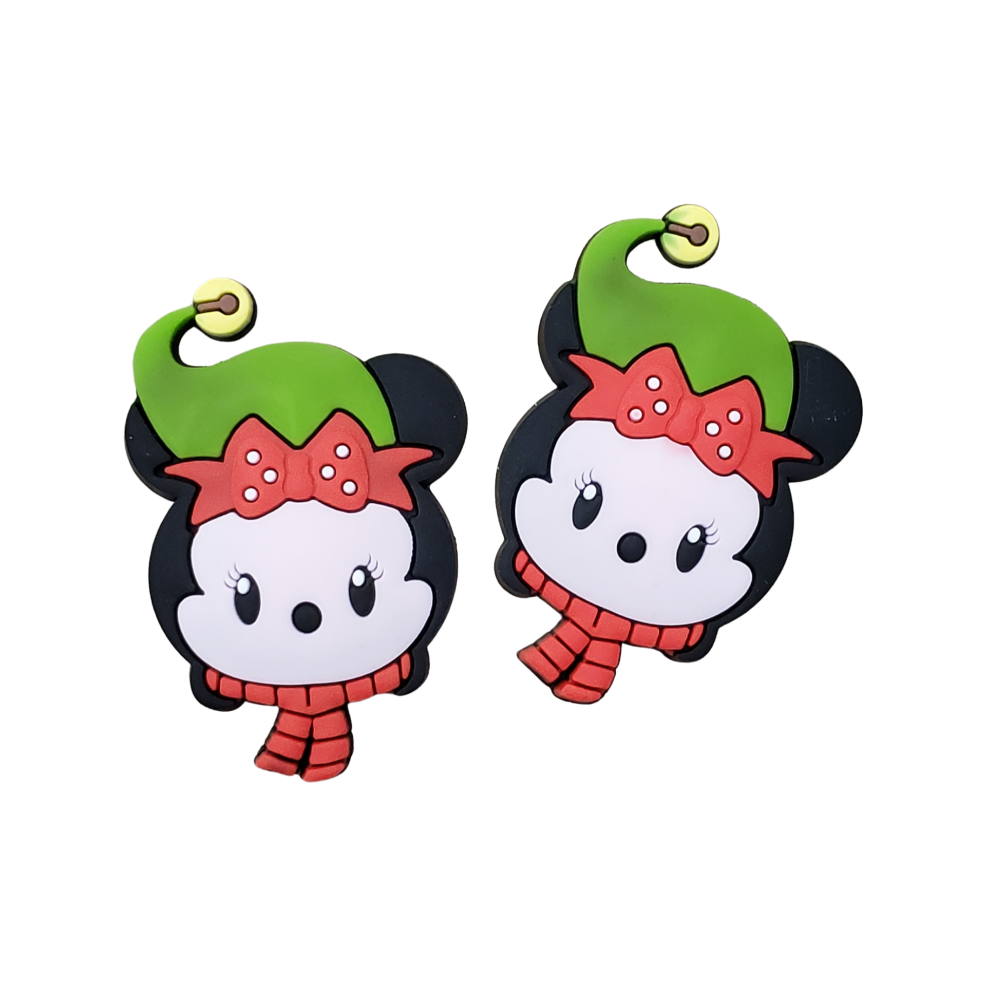 2pc Christmas Mouse Soft PVC Resin