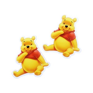 2pc Sitting Honey Bear Planar Resin